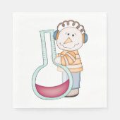 雪だるまチェック スタンダードランチョンナプキン (正面)