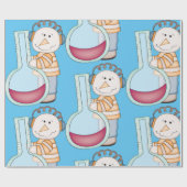 雪だるまチェック ラッピングペーパー (フラット)