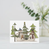 雪だるまチャット ポストカード (スタンド正面)