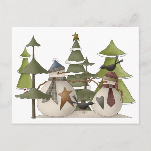 雪だるまチャット ポストカード (正面)