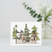 雪だるまチャット ポストカード (スタンド正面)