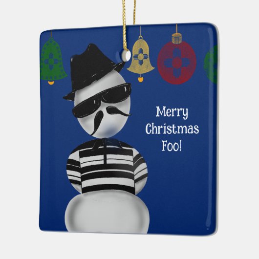 雪だるまチョロニューメキシコクリスマスオーナメントツィア セラミックオーナメント (左)