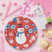 雪だるまチリン ペーパープレート (パーティー)