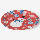 雪だるまチリン ペーパープレート (アングル)