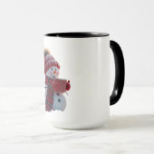 雪だるまティーマグデザイン マグカップ (正面右)