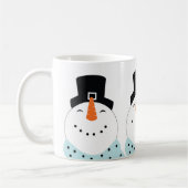 雪だるまテーマのホームデコール コーヒーマグカップ (左)