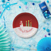 雪だるまテーマの休日 ペーパープレート (パーティー)