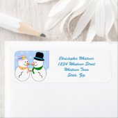 雪だるまデザイン差出人住所 ラベル (インサイチュ)