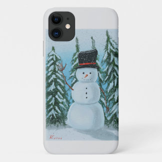 雪だるまデジ絵画タル iPhone 11 ケース