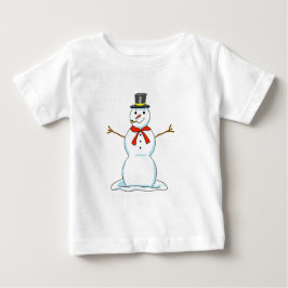 雪だるまトドラースウェットシャツ ベビーTシャツ