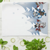 雪だるまトナディアウィンターホリデークリスマス キッチンタオル (折り畳み)