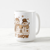 雪だるまトリオの「雪を降らせて」 コーヒーマグカップ (正面右)