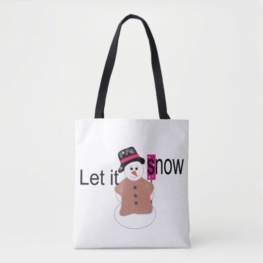 雪だるまトートバッグ Let it Snow トートバッグ (正面)