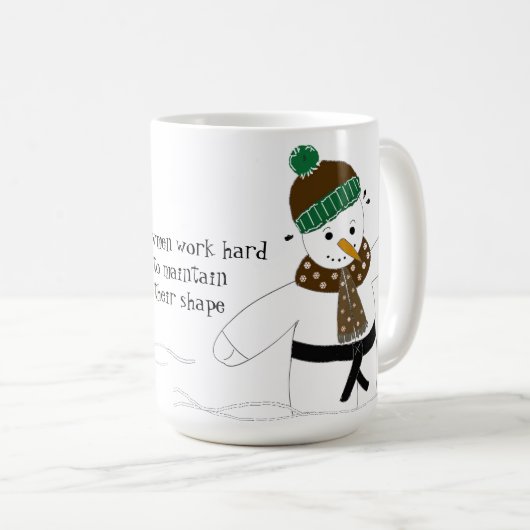 雪だるまドイング武術アーツ コーヒーマグカップ (正面右)