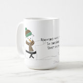 雪だるまドイング武術アーツ コーヒーマグカップ (正面左)