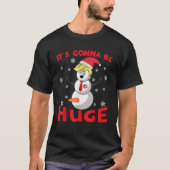 雪だるまドナルドトランプは巨大な醜いクリスマスになる Tシャツ (正面)