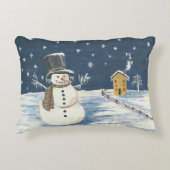 雪だるまドリーム装飾用クッション アクセントクッション (正面)