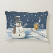 雪だるまドリーム装飾用クッション アクセントクッション (裏面)