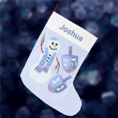 雪だるまドレイデルスハヌッカクリスムカ子供へー ラージクリスマスストッキング