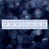 雪だるまドレディデルオプションあなたの名前ブルーハヌカー ショートテーブルランナー