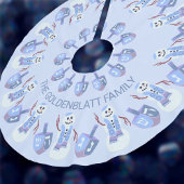 雪だるまドレディデルスハヌッカパターンクリスムカ ブラッシュドポリエステルツリースカート