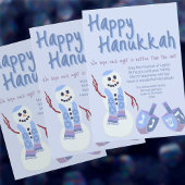 雪だるまドレディデルスブルーキュートハヌカー シーズンカード