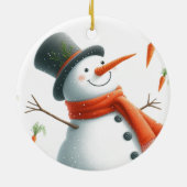 雪だるまニンジン充填寿命 セラミックオーナメント (裏面)