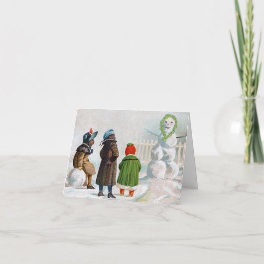 雪だるまノートカード シーズンカード (正面)