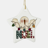 雪だるまノールキープサケオーナメント セラミックオーナメント (右)