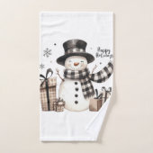雪だるまハッピーホリデイズ バスタオルセット (ハンドタオル)
