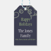 雪だるまハッピーホリデーギフトラベル ギフトタグ (裏面)