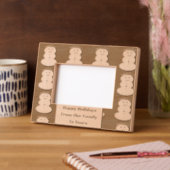 雪だるまハッピーホリデーズエングレービング枠 レーザー彫刻フレーム (左)