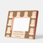 雪だるまハッピーホリデーズエングレービング枠 レーザー彫刻フレーム (左)