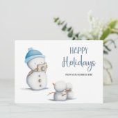 雪だるまハッピーホリデーズ写真事業 シーズンカード (スタンド正面)