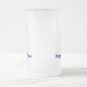 雪だるまハッピー新年 フロストグラスビールジョッキ (中央)