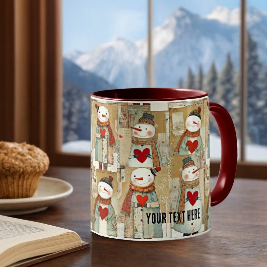 雪だるまハートウィンター コーヒーマグカップ