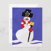 雪だるまバイビクトリアシェイリー シーズンポストカード (正面/裏面)