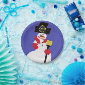 雪だるまバイビクトリアシェイリー ペーパープレート (パーティー)