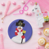 雪だるまバイビクトリアシェイリー ペーパープレート (パーティー)