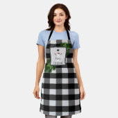 雪だるまバッファロープレイドエプロン エプロン (着用した状態)