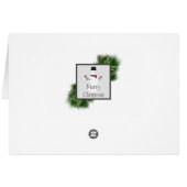 雪だるまバッファロープレイドグリーティングカード (裏面横)