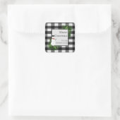 雪だるまバッファロープレイドシール スクエアシール (バッグ)