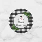 雪だるまバッファロープレイドテーブル紙吹雪 コンフェッティ (スモール正面)