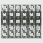 雪だるまバッファロープレイドラッピング紙 ラッピングペーパー (フラット)