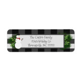 雪だるまバッファロープレイド住所 シール (正面)