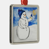 雪だるまバードフィーダオーナメント メタルオーナメント (右)
