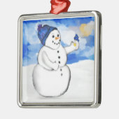 雪だるまバードフィーダオーナメント メタルオーナメント (左)