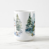 雪だるまパインウッドウィンタークリスマスマグカップ コーヒーマグカップ (中央)