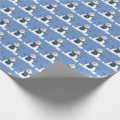 雪だるまパターンデザイン ラッピングペーパー (角)