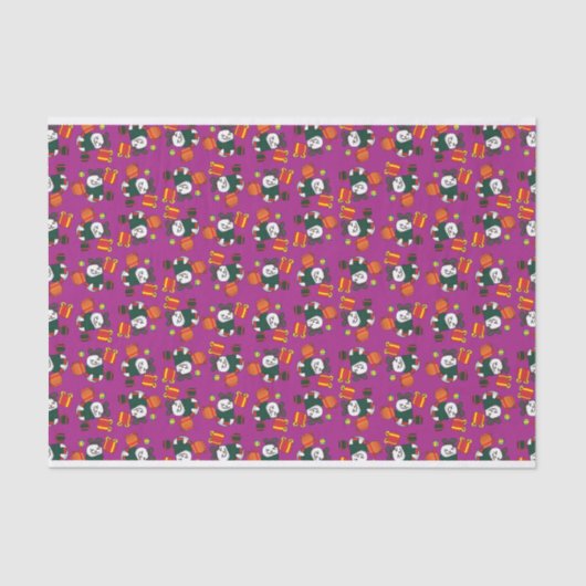 雪だるまパターン 薄葉紙 (正面)